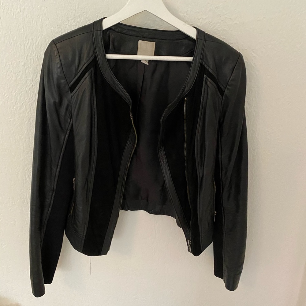 Halogen Suede And Leather Jacket - image 4